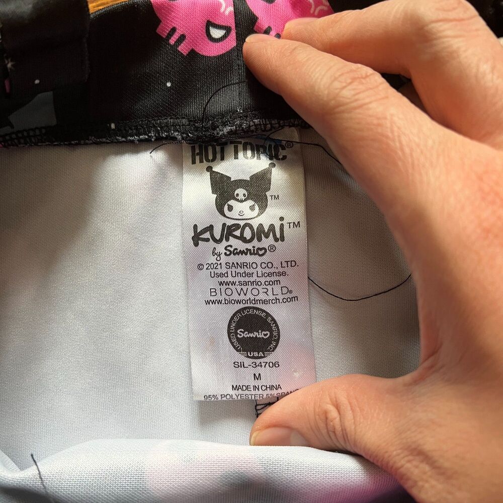 Hot Topic Kuromi Skirt Suspenders Women's M Sanrio Goth Anime Skater Dress - Picture 3 of 8